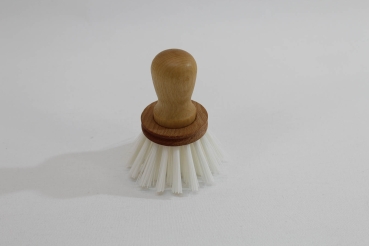 Topfkratzer rund, geölt / Nylon weiß
